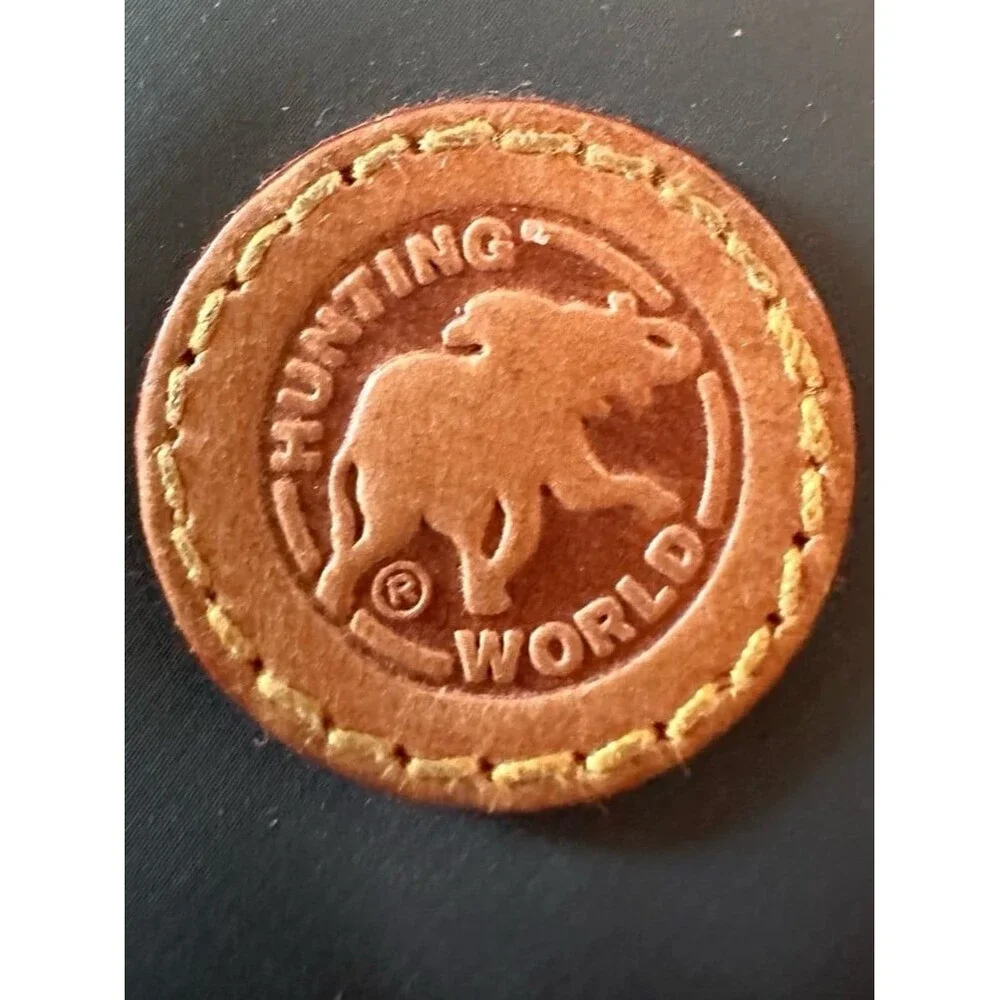 Hunting World ElephanGreen/Tan Wallet Vachetta Leather Nylon Good Vintage Patina